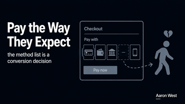 Payment Methods: Match What You Offer to How People Actually Pay