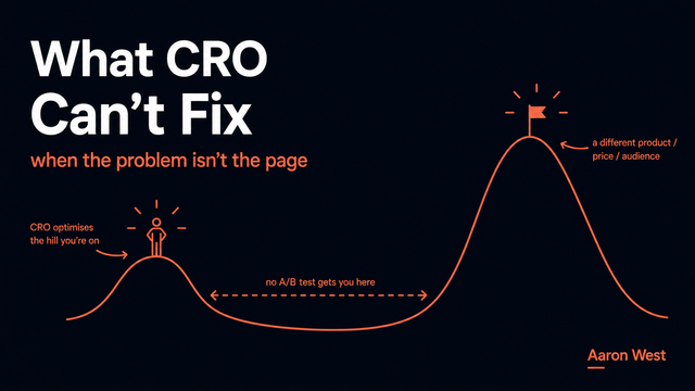 What CRO Can't Fix: When the Problem Isn't the Page