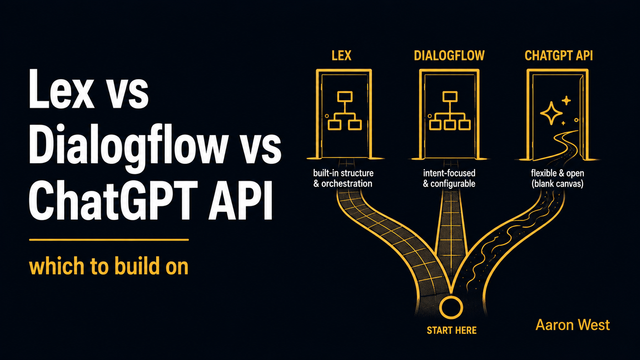 Amazon Lex vs Dialogflow vs the ChatGPT API: Which to Build On