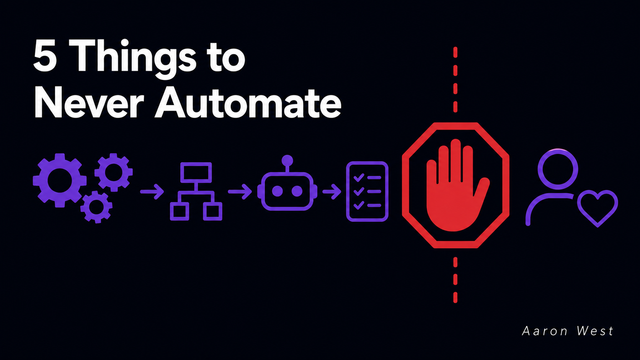 A spectrum of customer interactions from routine (safe to automate) to emotional and novel (keep human), with the line marked where to route to a person.